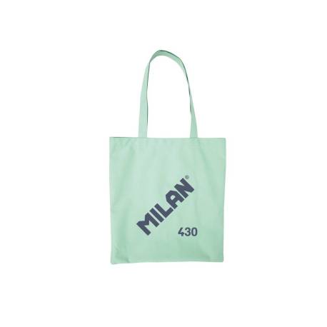 BOLSA CON ASAS MARCA MILAN TOTE BAG SERIE 1918 COLOR VERDE 380X410 MM