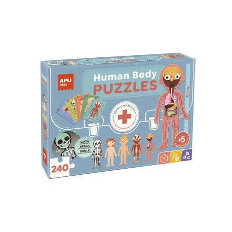 PUZLE MARCA APLI KIDS CUERPO HUMANO 240 PIEZAS