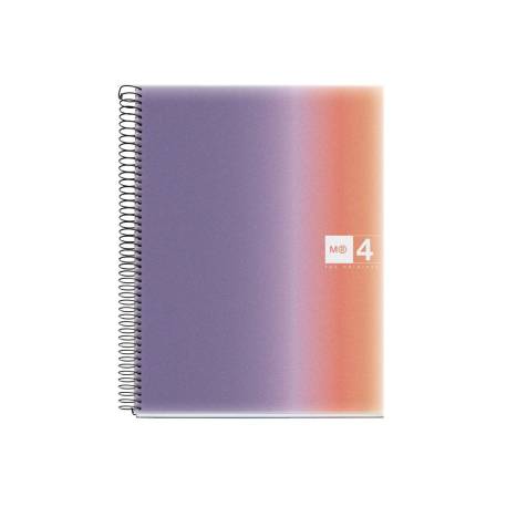 CUADERNO ESPIRAL MARCA MIQUELRIUS DIN A4 120 HOJAS 70 GR CUADRO 5 MM TAPA POLIPROPILENO AURORA PROVENCE