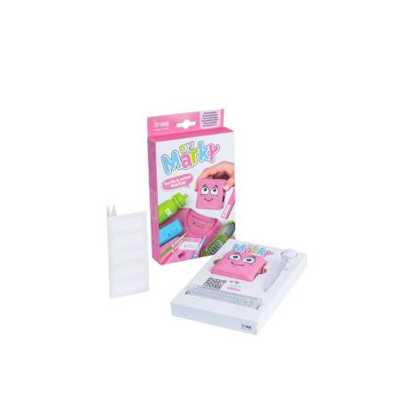SELLO MARCADOR DE ROPA MARKY INFANTIL COLOR ROSA INCLUYE TINTA KIT DE ETIQUETAS Y CINTA TERMOADHESIVA