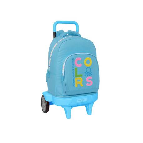 MOCHILA ESCOLAR SAFTA GRANDE CON RUEDAS COMPACT EVOLUTION EXTRAIBLE BENETTON 220X330X450 MM