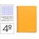 Cuaderno espiral Liderpapel Witty Tamaño A5+ 80 hojas Tapa dura Cuadricula 4mm 75 g/m2 color Naranja Con margen