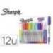 ROTULADOR MARCA SHARPIE PERMANENTE FINO GLAM POP BLISTER DE 12 UNIDADES COLORES SURTIDOS