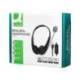 AURICULAR MARCA Q-CONNECT BIAURAL DIADEMA CON MICROFONO Y CONTROL DE VOLUMEN CONEXION USB COLOR NEGRO