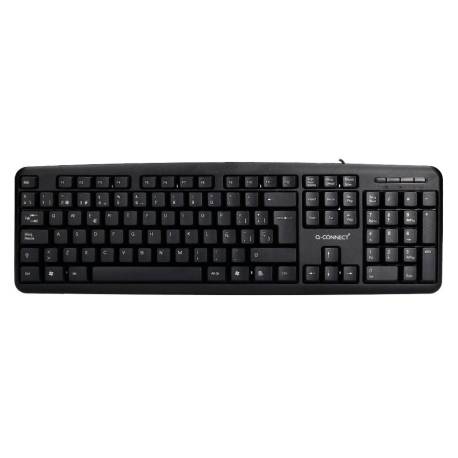 TECLADO Q-CONNECT CON CABLE 1,35 MT NEGRO