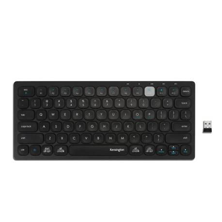 TECLADO MARCA KENSINGTON COMPACT INALAMBRICO DUAL USB 3.0 COLOR NEGRO 288X125X21 MM