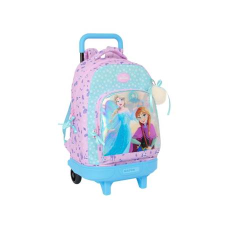 MOCHILA SAFTA GRANDE CON RUEDAS COMPACT EXTRAIBLE FROZEN II COOL DAYS 450X330X220 MM POLIESTER