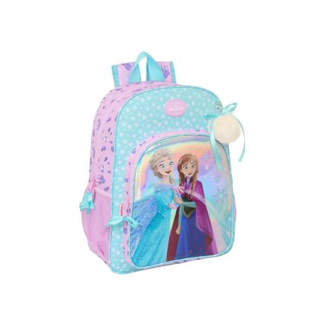 MOCHILA ESCOLAR SAFTA ADAPTADA CARRO FROZEN II COOL DAYS 420X330X140 MM POLIESTER