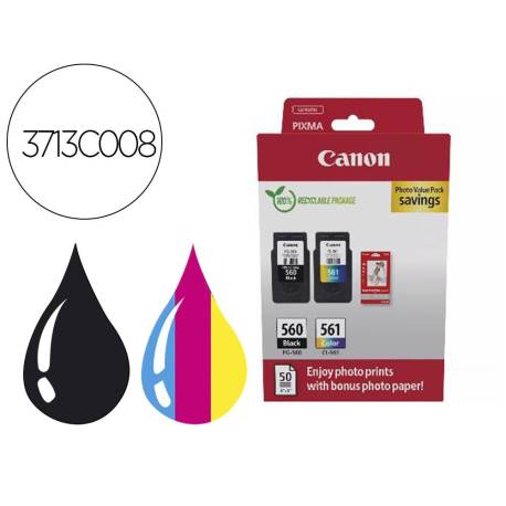 CARTUCHOS MARCA CANON PHOTO MULTIPACK 560 Y 561 3713C008