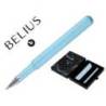 ROLLER Y FUNDA DE SIMILPIEL BELIUS SPACE B MINIMALISTA AZUL TINTA AZUL CAJA DE DISEÑO