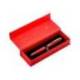 BOLIGRAFO MARCA BELIUS PASSION DOR ALUMINIO TEXTURA CEPILLADA COLOR ROJO Y DORADO TINTA AZUL CAJA DE DISEÑO PUNTA 0.8MM