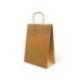 BOLSA KRAFT MARCA BASIKA NATURAL RECICLADO 90 GR ASA RETORCIDA TAMAÑO "S" 240X100X320 MM