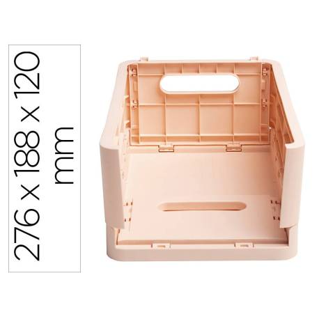 CAJA PLEGABLE EXACOMPTA MIDI SKANDI POLIPROPILENO RECICLADO NUDE 276X188X120 MM