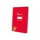 CUADERNO ESPIRAL LIDERPAPEL DIN A5 PAUTAGUIA TAPA BLANDA 40H 75 GR CUADRO PAUTADO 5MM ROJO