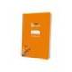 CUADERNO ESPIRAL LIDERPAPEL DIN A5 PAUTAGUIA TAPA BLANDA 40H 75 GR CUADRO PAUTADO 5MM NARANJA