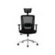 SILLA GIRATORIA Q-CONNECT NEGRO ERGONOMICA RESPALDO ALTO Y REPOSACABEZA AJUSTABLE EN ALTURA 1180+100X630X625 MM