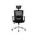 SILLA GIRATORIA Q-CONNECT NEGRO ERGONOMICA RESPALDO ALTO Y REPOSACABEZA AJUSTABLE EN ALTURA 1180+100X630X625 MM