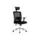 SILLA GIRATORIA Q-CONNECT NEGRO ERGONOMICA RESPALDO ALTO Y REPOSACABEZA AJUSTABLE EN ALTURA 1180+100X630X625 MM