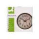 RELOJ Q-CONNECT DE PARED DE PLASTICO REDONDO 25,7 CM MOVIMIENTO SILENCIOSO COLOR MADERA