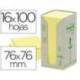 Bloc de notas adhesivas quita y pon recicladas en torre post-it 76 x 76 mm 16 blocs 654 reciclado