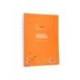 CUADERNO ESPIRAL LIDERPAPEL DIN A5 PAUTAGUIA TAPA PLASTICO 80H 90GR CUADRO PAUTADO 3MM NARANJA