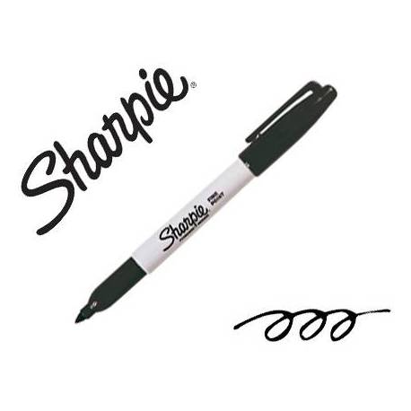 Rotulador Sharpie Permanente Negro Punta fina Caja 12 unidades