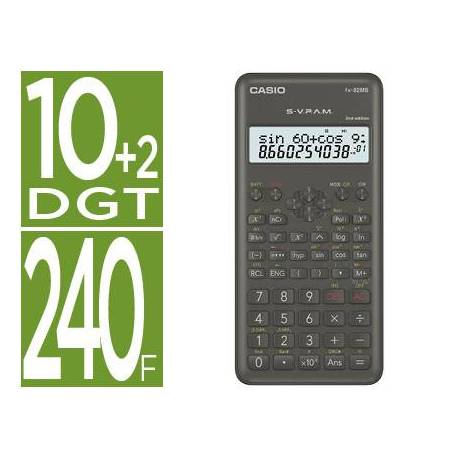 Calculadora Casio fx-82 ms Cientifica 240 funciones Doble pantalla