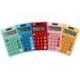 CALCULADORA MARCA LIDERPAPEL BOLSILLO XF14 8 DIGITOS SOLAR Y PILAS 115X65X8 MM EXPOSITOR DE 16 UNIDADES COLORES