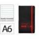 CUADERNO CON GOMILLA ANTARTIK NOTES TAPA BLANDA DIN A6 RAYAS NEGRO Y ROJO 100 HOJAS 80 GR FSC