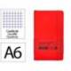 CUADERNO CON GOMILLA ANTARTIK NOTES TAPA BLANDA DIN A6 CUADRICULA ROJO 100 HOJAS 80 GR FSC