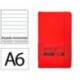 CUADERNO CON GOMILLA ANTARTIK NOTES TAPA BLANDA DIN A6 RAYAS ROJO 100 HOJAS 80 GR FSC