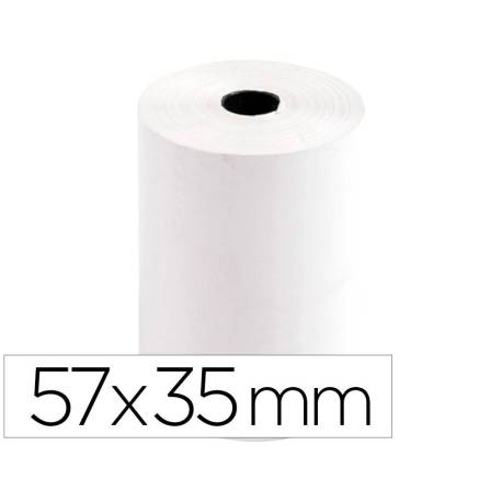 ROLLO SUMADORA TERMICO MARCA Q-CONNECT 57 MM ANCHO X 35 MM DIAMETRO PARA TPV SIN BISFENOL A PAPEL DE 70 G/M2