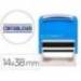 SELLO ENTINTADO AUTOMATICO Q-CONNECT CONTABILIZADO ALMOHADILLA 14X38 MM AZUL