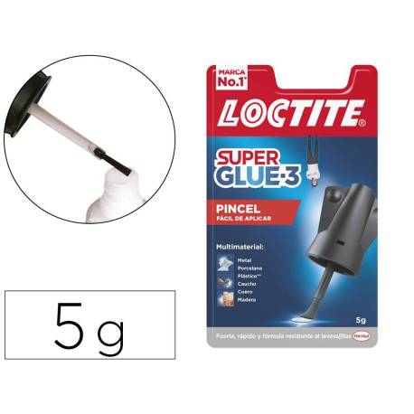 Pegamento loctite 5 gr con aplicador de pincel adhesivo instantaneo