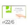 Grapas Q-connect nº 22/6 y 24/6 cobreadas caja 1000 ud.