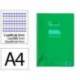 CUADERNO ESPIRAL LIDERPAPEL DIN A4 PAUTAGUIA TAPA PLASTICO 80H 90GR CUADRO PAUTADO 3MM CON MARGEN VERDE