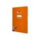 CUADERNO ESPIRAL LIDERPAPEL DI N A4 PAUTAGUIA TAPA DURA 80H 90 GR CUADRO PAUTADO 3MM COLOR NARANJA