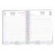 AGENDA ESPIRAL LIDERPAPEL SYROS A5 2025 DIA PAGINA MORADO PAPEL 60 GR