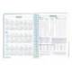 AGENDA ESPIRAL LIDERPAPEL SYROS A5 2025 DÍA PÁGINA AZUL PAPEL 60 GR