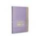 CUADERNO CON GOMILLA ANTARTIK NOTES TAPA DURA DIN A5 HOJAS RAYAS MORADO Y AMARILLO 100 HOJAS 80 GR FSC