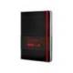 CUADERNO CON GOMILLA ANTARTIK NOTES TAPA DURA DIN A5 HOJAS CUADRICULA NEGRO Y ROJO 100 HOJAS 80 GR FSC