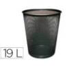 Papelera metalica rejilla Q-Connect de 19 L color negro