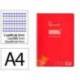 CUADERNO ESPIRAL LIDERPAPEL DIN A4 PAUTAGUIA TAPA PLASTICO 80H 90GR CUADRO PAUTADO 3MM CON MARGEN ROJO