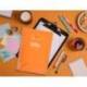 CUADERNO ESPIRAL LIDERPAPEL DIN A4 PAUTAGUIA TAPA PLASTICO 80H 90GR CUADRO PAUTADO 4MM CON MARGEN NARANJA