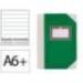 LIBRO CARTONE COSIDO FERNANDES FLECHA DIN A6+ RAYADO HORIZONTAL 50 HOJAS 100 GR COLOR VERDE