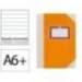 LIBRO CARTONE COSIDO FERNANDES FLECHA DIN A6+ RAYADO HORIZONTAL 50 HOJAS 100 GR COLOR NARANJA