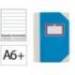 LIBRO CARTONE COSIDO FERNANDES FLECHA DIN A6+ RAYADO HORIZONTAL 50 HOJAS 100 GR COLOR AZUL