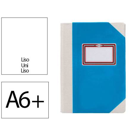 LIBRO CARTONE COSIDO FERNANDES FLECHA DIN A6+ LISO 50 HOJAS 100 GR COLOR AZUL