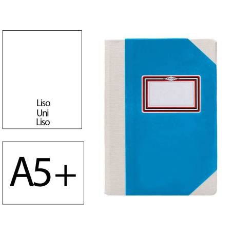 LIBRO CARTONE COSIDO FERNANDES FLECHA DIN A5+ LISO 50 HOJAS 100 GR COLOR AZUL