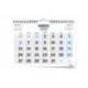 CALENDARIO ESPIRAL PARED MARCA LIDERPAPEL CLASICO 2025 NUMEROS GRANDES 44X32 CM PAPEL 128 GR